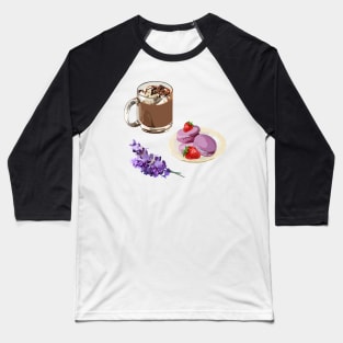 Coffee and Macarons Foodies Baseball T-Shirt